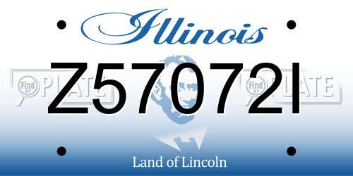 Z57072I Illinois License Plate