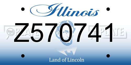 Z570741 Illinois License Plate