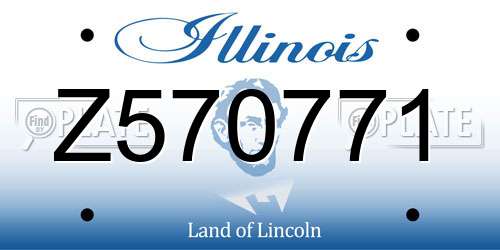 Z570771 Illinois License Plate