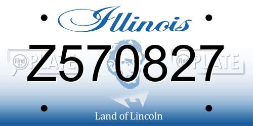 Z570827 Illinois License Plate