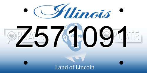 Z571091 Illinois License Plate