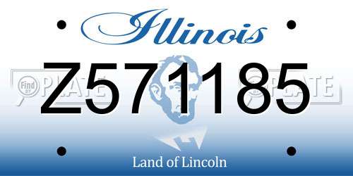Z571185 Illinois License Plate