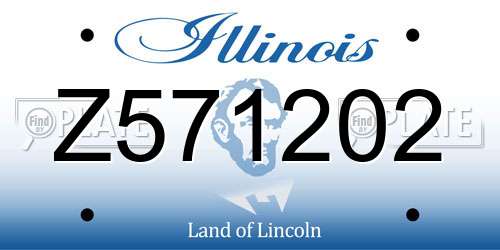 Z571202 Illinois License Plate