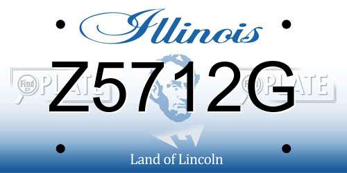 Z5712G Illinois License Plate