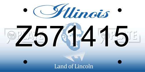 Z571415 Illinois License Plate