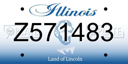 Z571483 Illinois License Plate