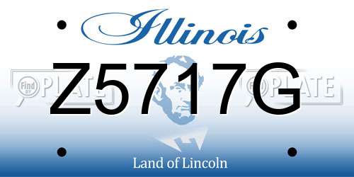 Z5717G Illinois License Plate