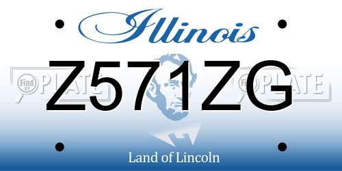 Z571ZG Illinois License Plate
