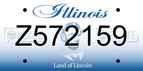 Z572159 Illinois License Plate