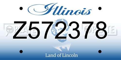 Z572378 Illinois License Plate
