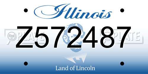 Z572487 Illinois License Plate