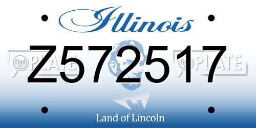 Z572517 Illinois License Plate