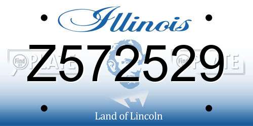 Z572529 Illinois License Plate