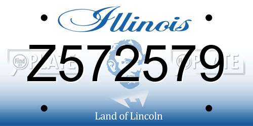 Z572579 Illinois License Plate