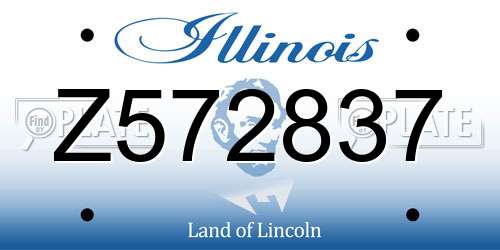 Z572837 Illinois License Plate