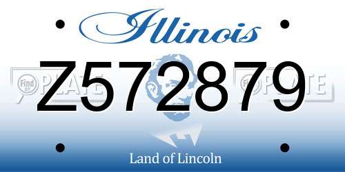 Z572879 Illinois License Plate