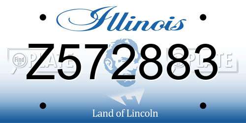 Z572883 Illinois License Plate