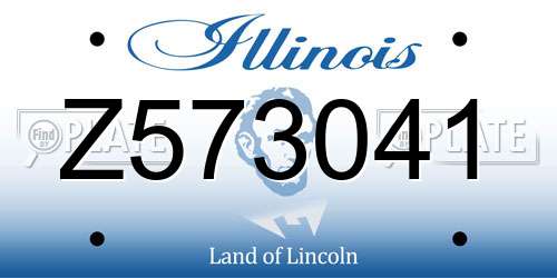 Z573041 Illinois License Plate