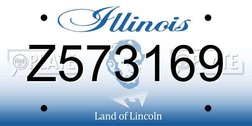 Z573169 Illinois License Plate