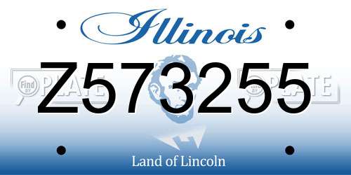 Z573255 Illinois License Plate