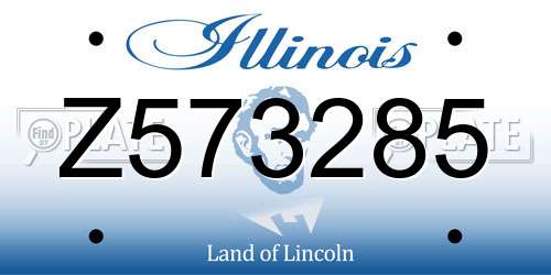 Z573285 Illinois License Plate