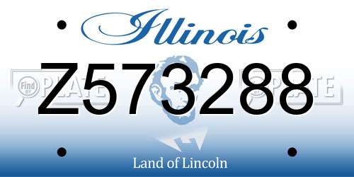 Z573288 Illinois License Plate