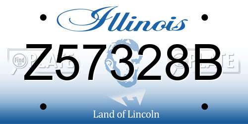 Z57328B Illinois License Plate