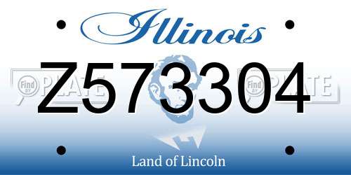 Z573304 Illinois License Plate