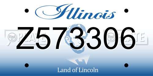 Z573306 Illinois License Plate
