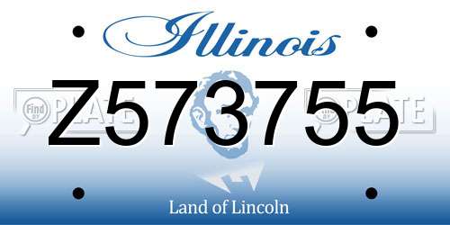 Z573755 Illinois License Plate