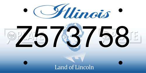 Z573758 Illinois License Plate