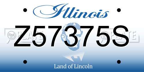 Z57375S Illinois License Plate