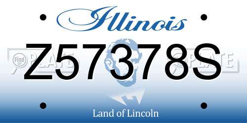 Z57378S Illinois License Plate