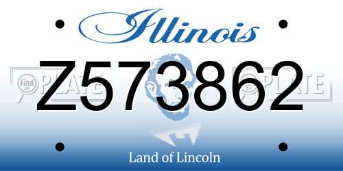 Z573862 Illinois License Plate