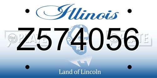 Z574056 Illinois License Plate