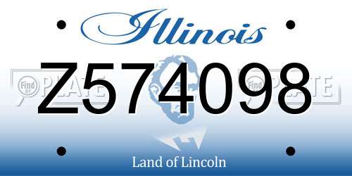 Z574098 Illinois License Plate