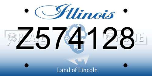 Z574128 Illinois License Plate