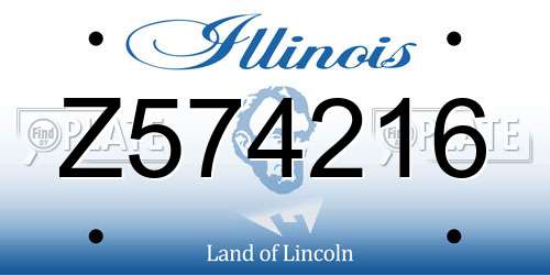 Z574216 Illinois License Plate