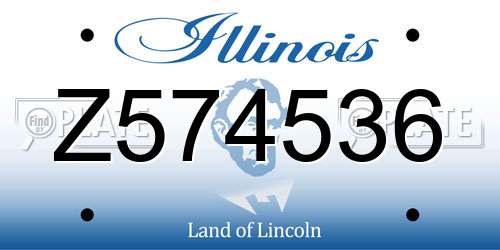 Z574536 Illinois License Plate
