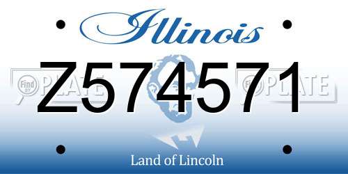 Z574571 Illinois License Plate