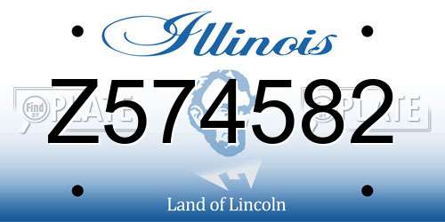 Z574582 Illinois License Plate