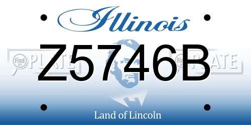 Z5746B Illinois License Plate