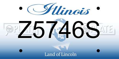 Z5746S Illinois License Plate