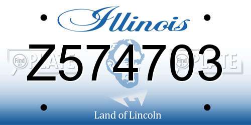 Z574703 Illinois License Plate