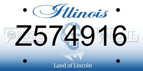 Z574916 Illinois License Plate