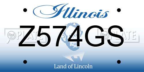 Z574GS Illinois License Plate