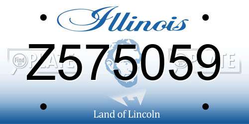 Z575059 Illinois License Plate