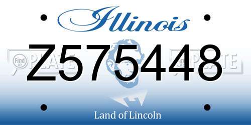 Z575448 Illinois License Plate