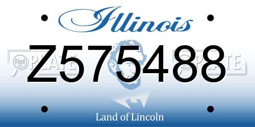 Z575488 Illinois License Plate