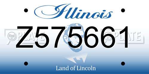 Z575661 Illinois License Plate